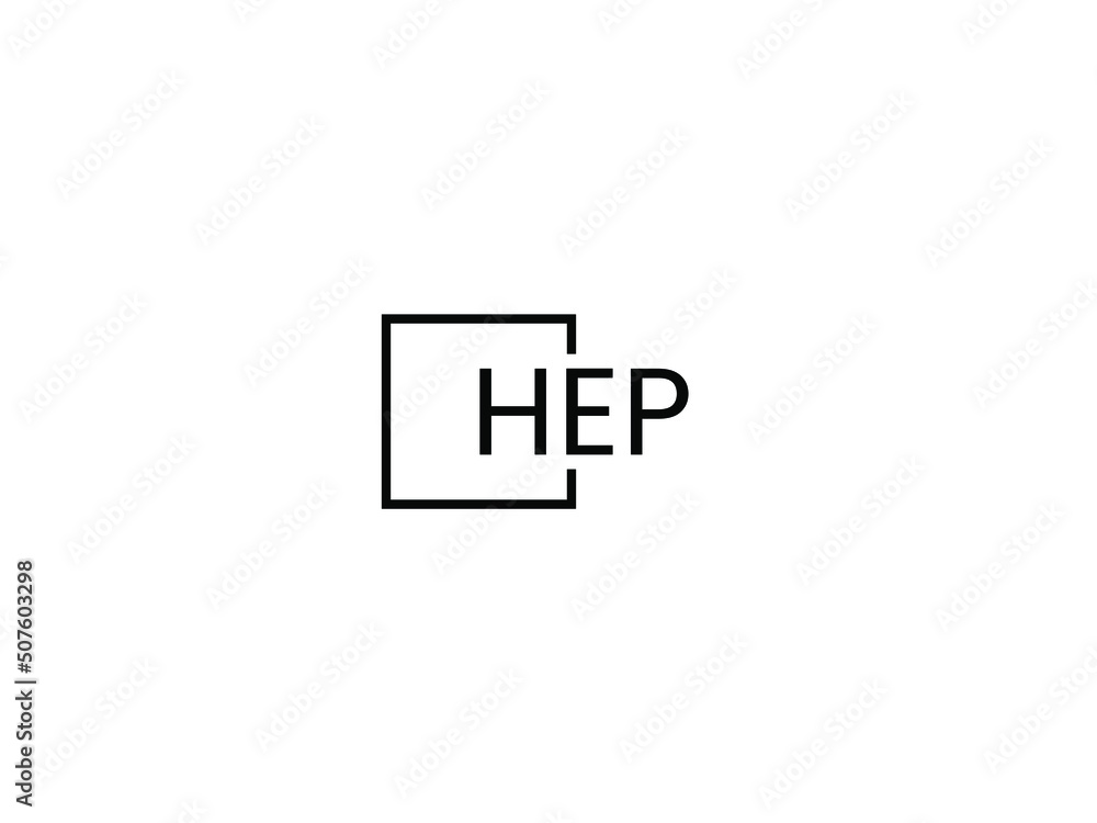 HEP letter initial logo design vector illustration