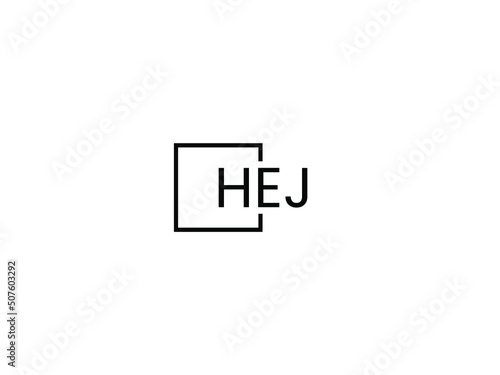 HEJ letter initial logo design vector illustration