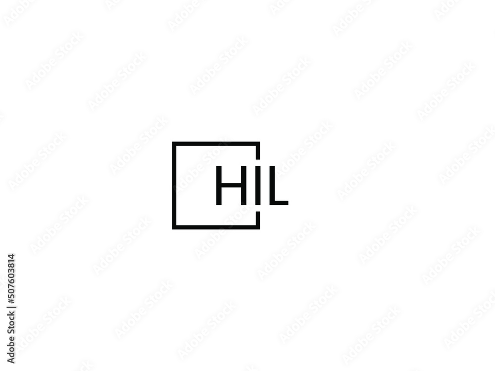 Obraz premium HIL letter initial logo design vector illustration