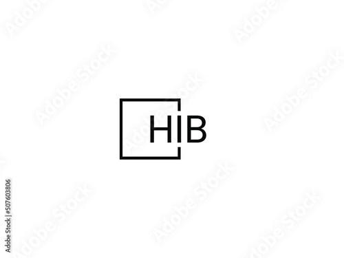 HIB letter initial logo design vector illustration photo