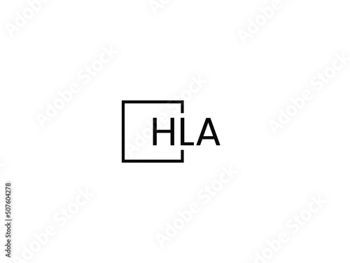 HLA letter initial logo design vector illustration
