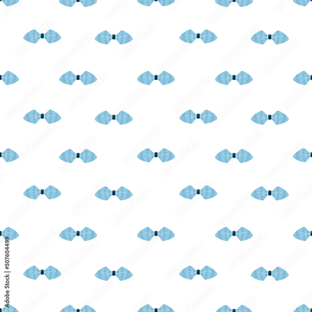 Fototapeta premium Father's day holiday vector seamless pattern with bow ties. Simple elegance texture for print, wrapping paper, greeting card, invitation