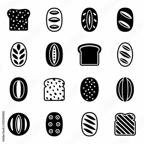 Vector Bread icon set