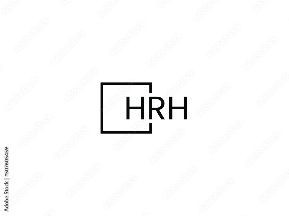 Fototapeta premium HRH letter initial logo design vector illustration