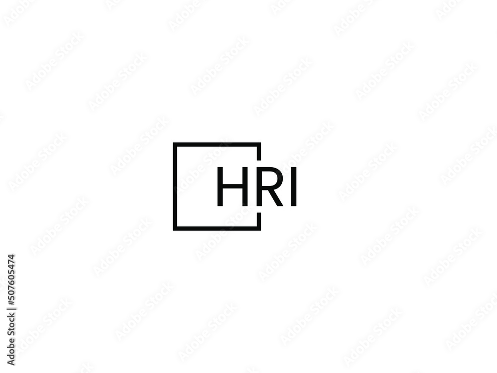 HRI letter initial logo design vector illustration HRI letter initial logo design vector illustration
