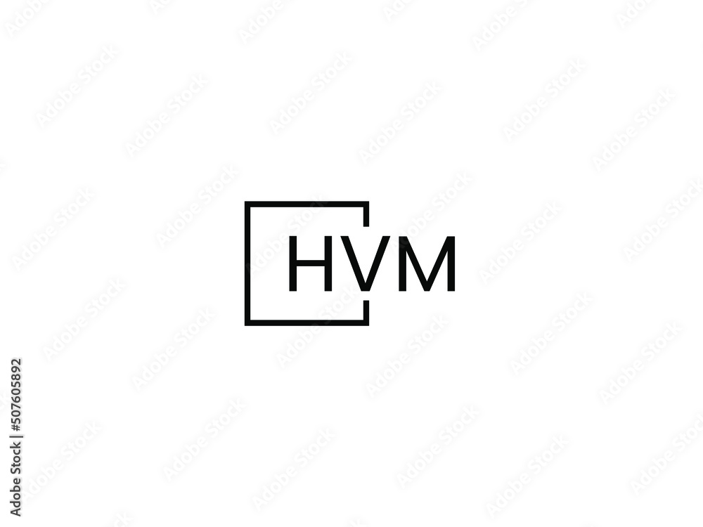 HVM letter initial logo design vector illustration