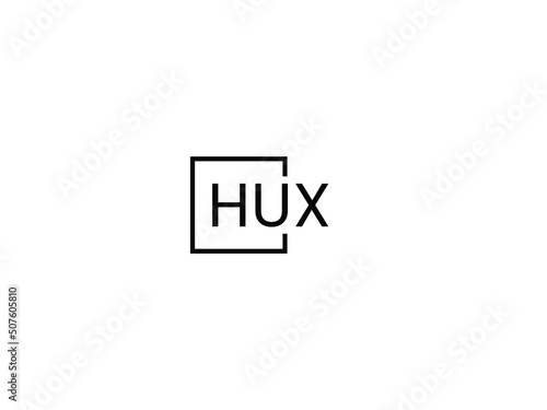 HUX letter initial logo design vector illustration