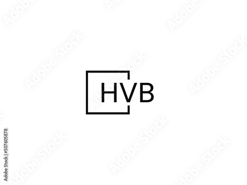 HVB letter initial logo design vector illustration