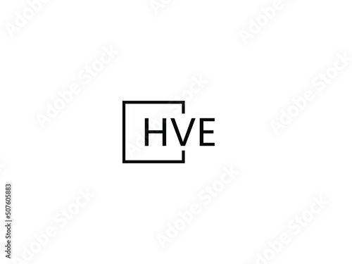 HVE letter initial logo design vector illustration