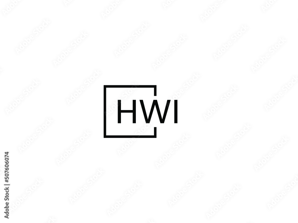 HWI letter initial logo design vector illustration HWI letter initial logo design vector illustration