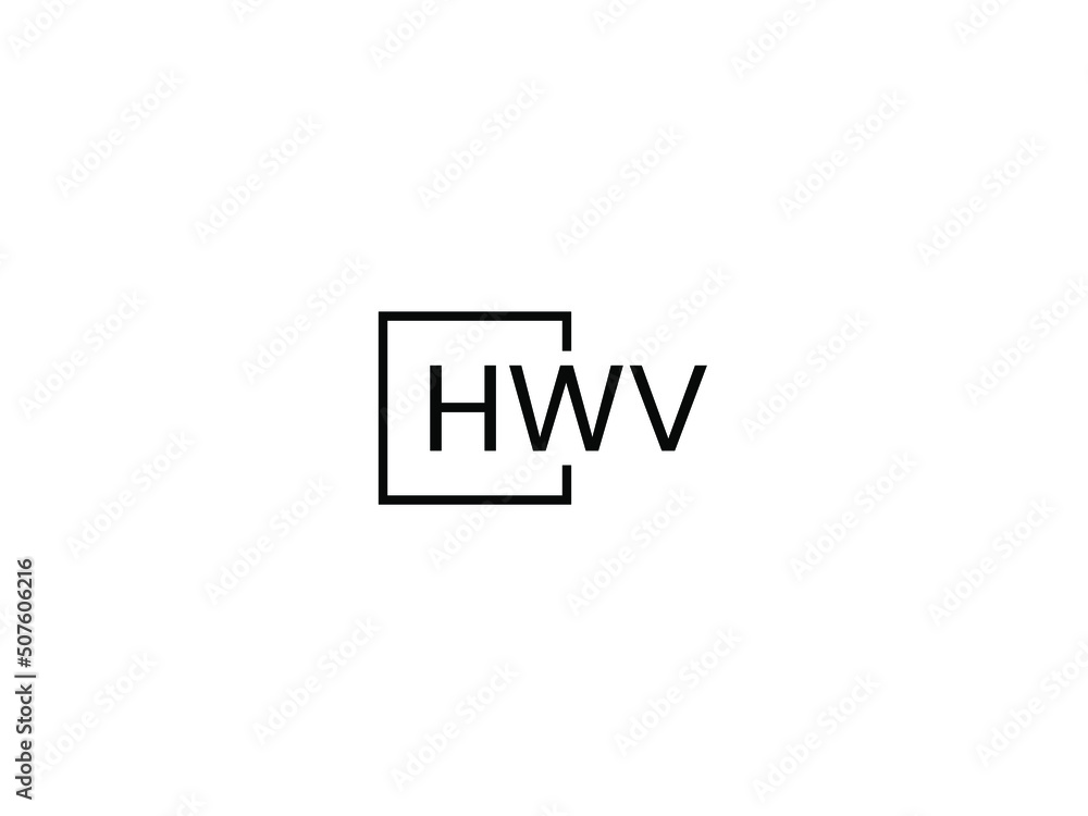 HWV letter initial logo design vector illustration