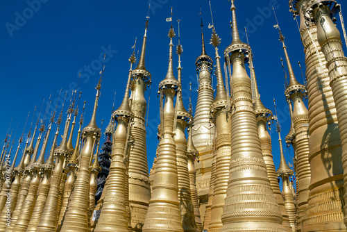 Shwe Inn Thein Temple at Ithein near Inle Lake in Shan State,  Myanmar photo