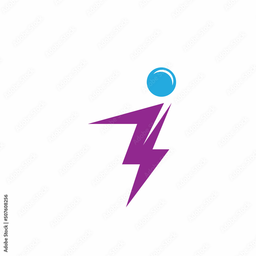 I letter thunder icon illustration vector design I letter thunder icon illustration vector design