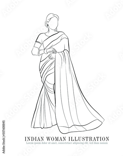 Indian illustration of a woman