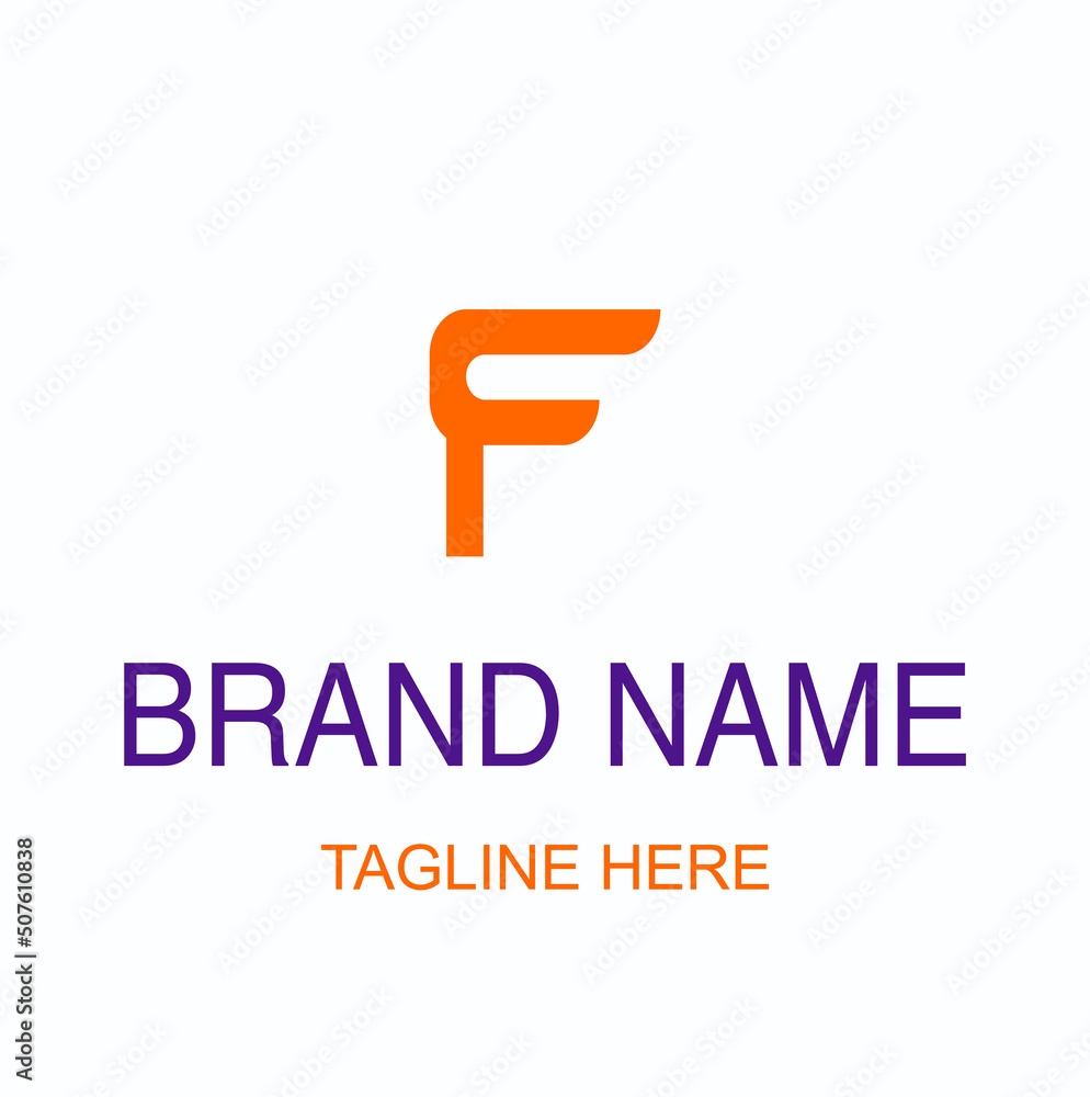 F Digital logo design with wings and shape, it is modern and creative logo design for company identity F Digital logo design with wings and shape, it is modern and creative logo design for company identity