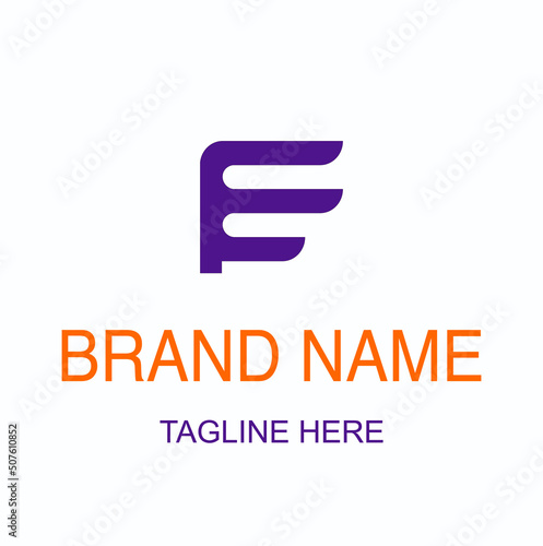 E Digital logo design with wings & shape, it is modern and creative logo design for company identity © Utpol