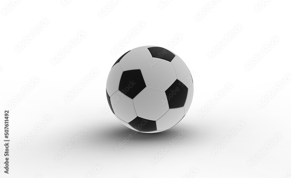 football front view with shadow 3d render football front view with shadow 3d render