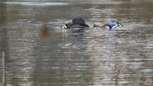Diving Divers into the River
