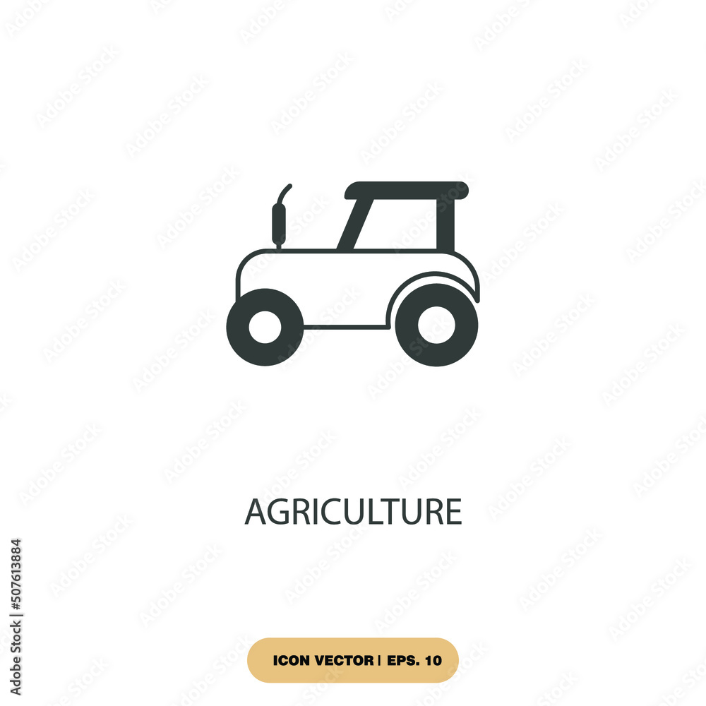 Obraz premium agriculture icons symbol vector elements for infographic web