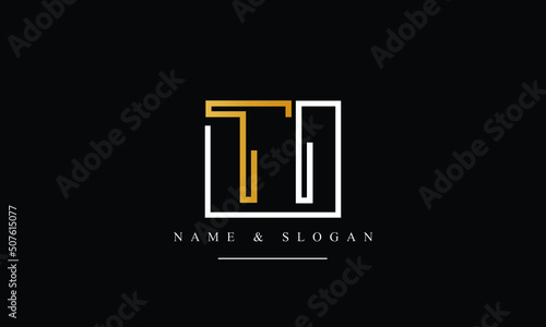 TI, IT, T, I abstract letters logo monogram