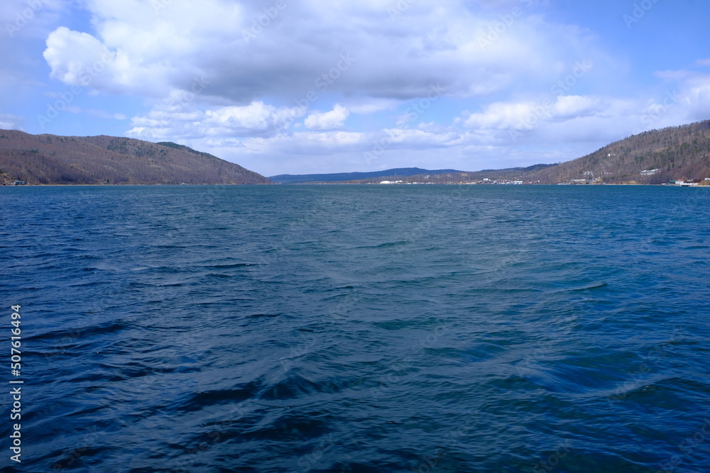 The Angara River flows out of Lake Baikal The Angara River flows out of Lake Baikal