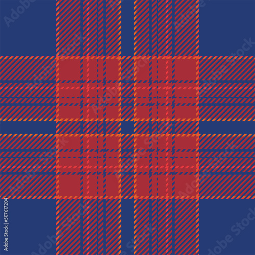Plaid check pattern. Seamless fabric texture. Tartan textile print.