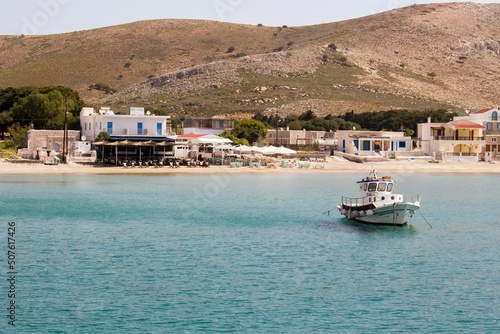 Pserimos is small Greek Island in Aegean Sea. photo