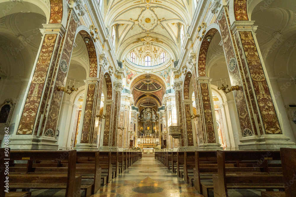 interior of Cathedral Maria Santissima della Madia, Monopoli, Italy
