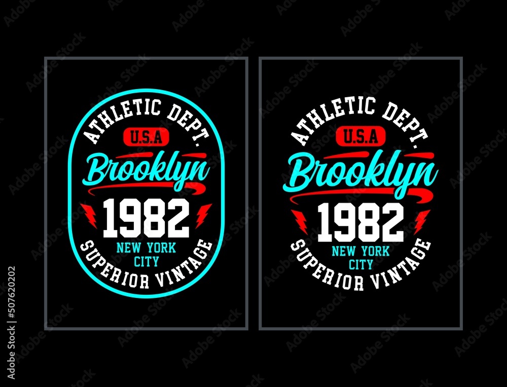 Brooklyn design graphic typography for t-shirt