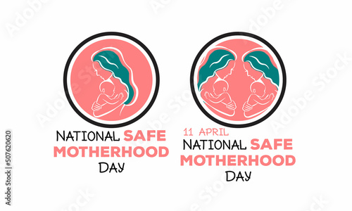 vector graphic of national safe motherhood day good for national safe motherhood day celebration. flat design. flyer design. Flat illustration.