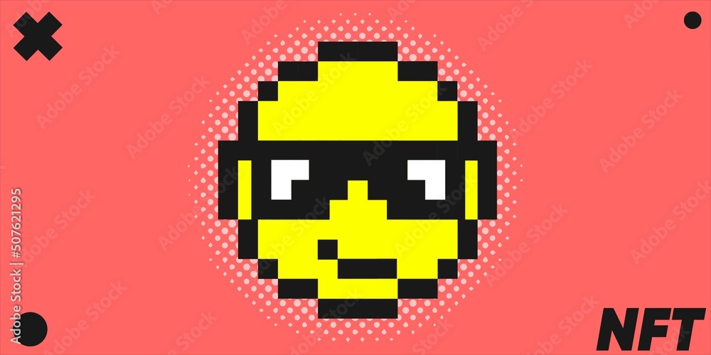 NFT store, design for your NFT ads on the ethereum network. Vector.