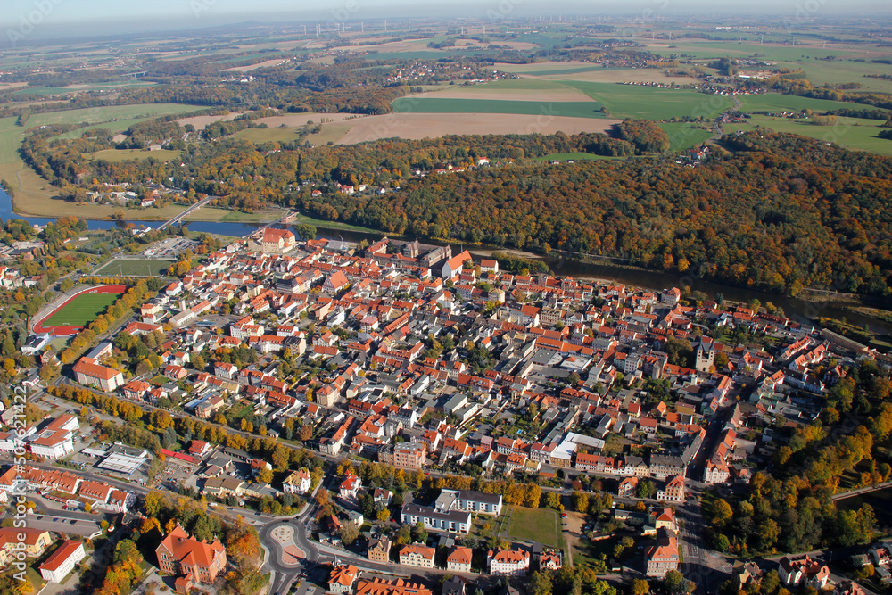 Obraz premium Luftbild Grimma (Sachsen)