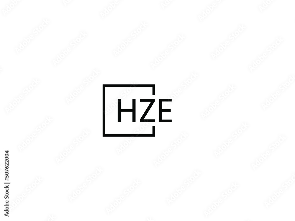 Obraz premium HZE letter initial logo design vector illustration