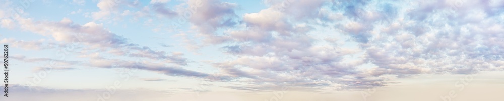 Panoramic landscape of sky clouds