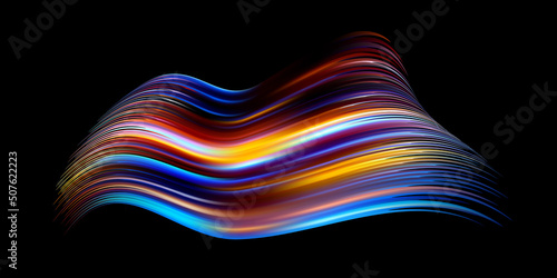 Cloth colorful abstract twisted fluide shape flow. Trendy liquid design. 3D colored abstract Flow shapes stream paint. Deep analysis brushstroke colorful banner. Vector illustration realistic dye.
