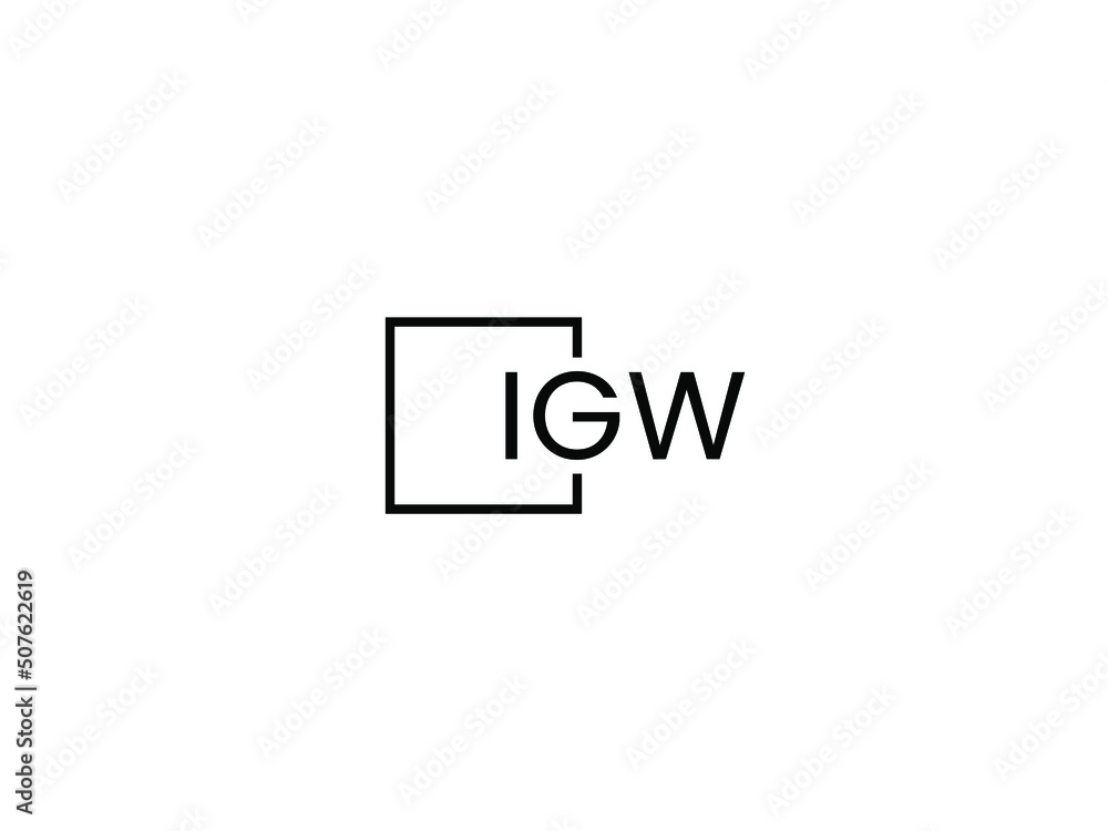 IGW letter initial logo design vector illustration IGW letter initial logo design vector illustration