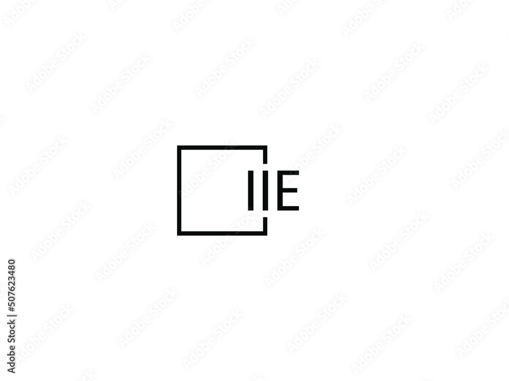 Obraz premium IIE letter initial logo design vector illustration