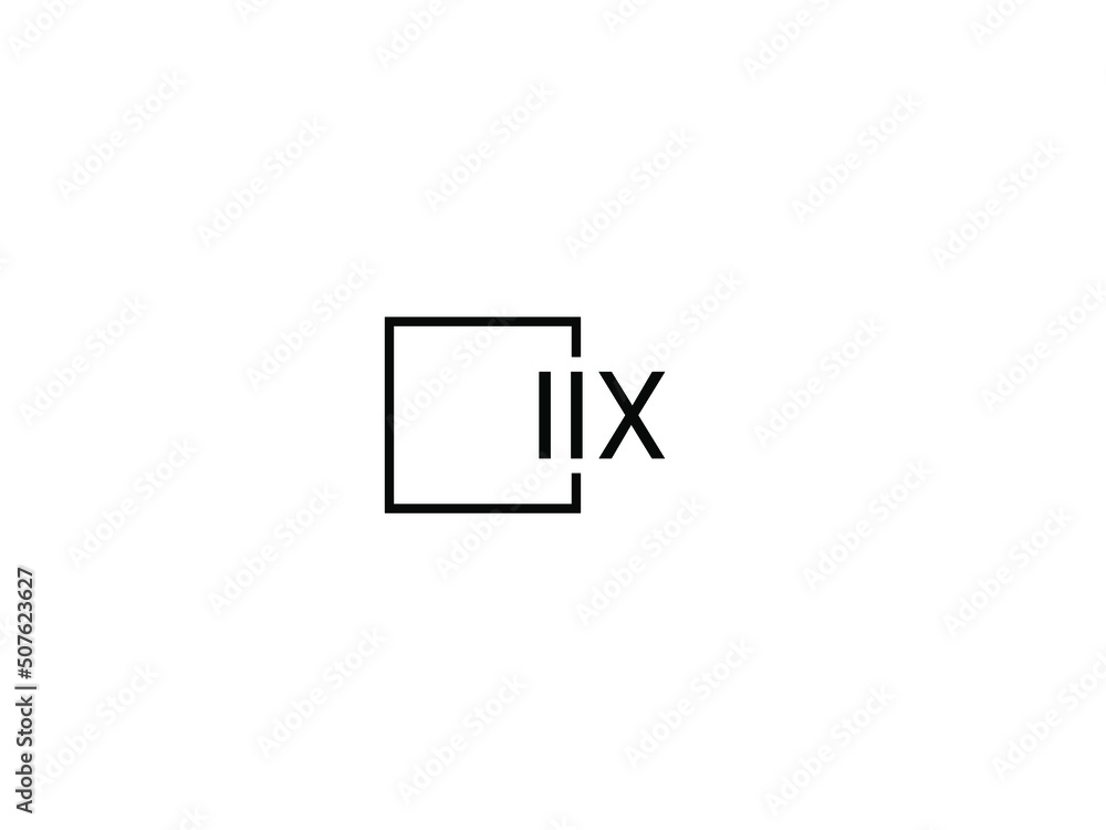 Fototapeta premium IIX letter initial logo design vector illustration