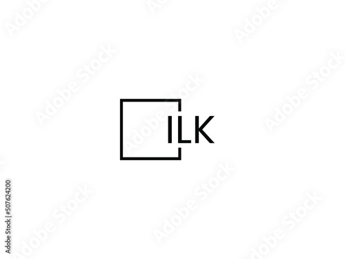ILK letter initial logo design vector illustration