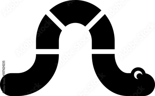 Black Worm Logo icon template Vector