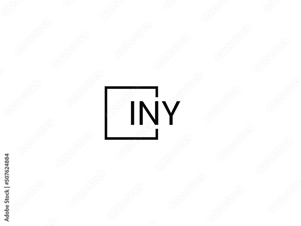 Fototapeta premium INY Letter Initial Logo Design Vector Illustration
