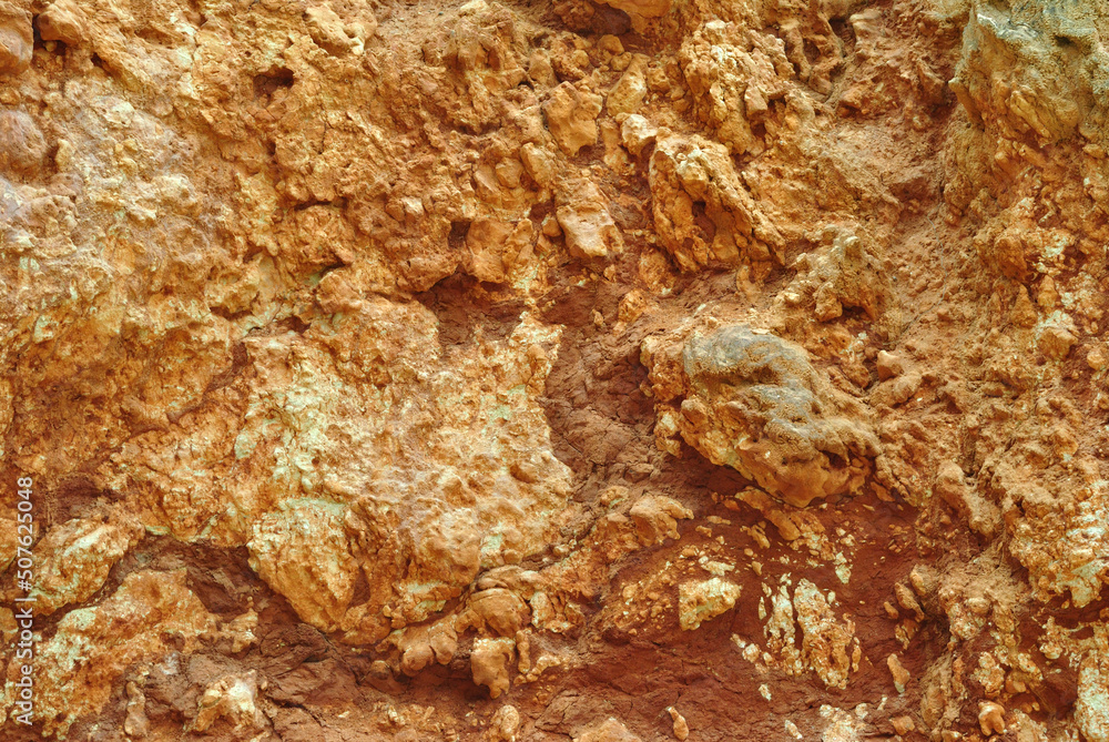 Rough Textured Rock on Seaside Cliff in Close Up Rough Textured Rock on Seaside Cliff in Close Up