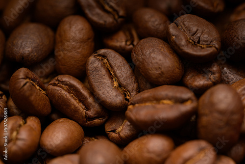 Nahaufnahme Kaffeebohnen Makro close up coffee beans