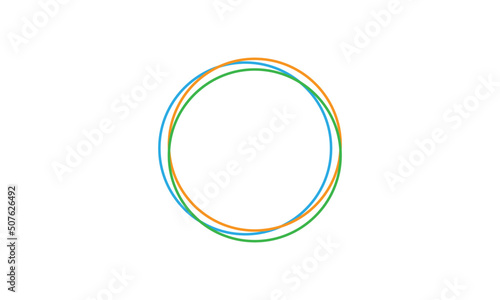 Lines in Circle Form . Spiral Vector Illustration .Technology round Logo . Design element . Abstract Geometric shape . Striped border frame for image