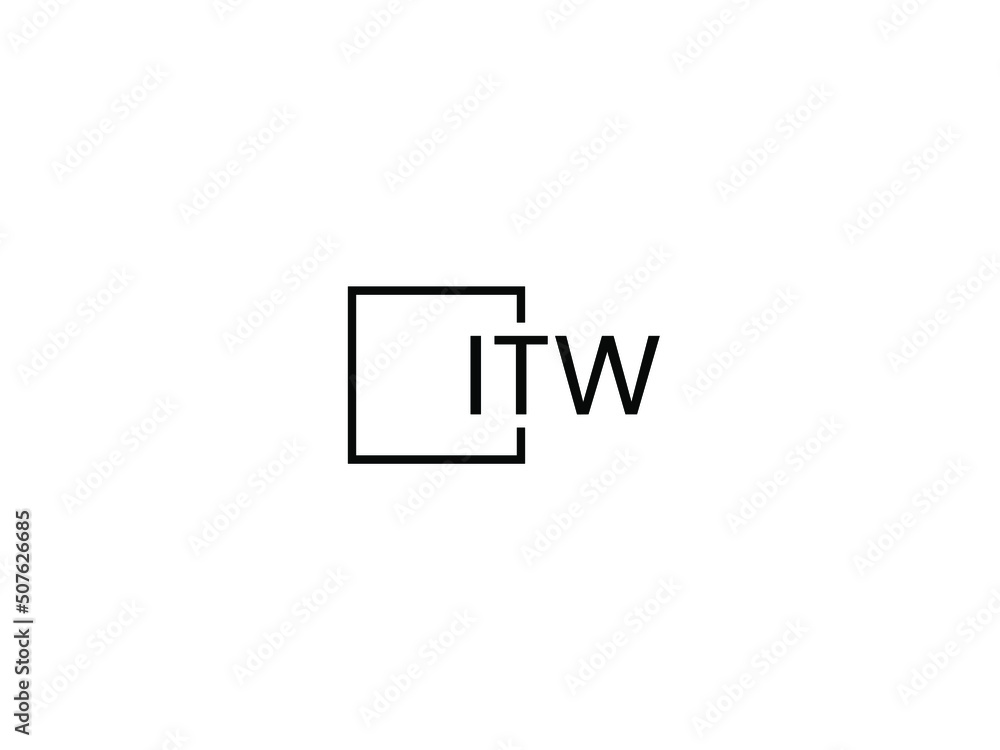 Fototapeta premium ITW letter initial logo design vector illustration
