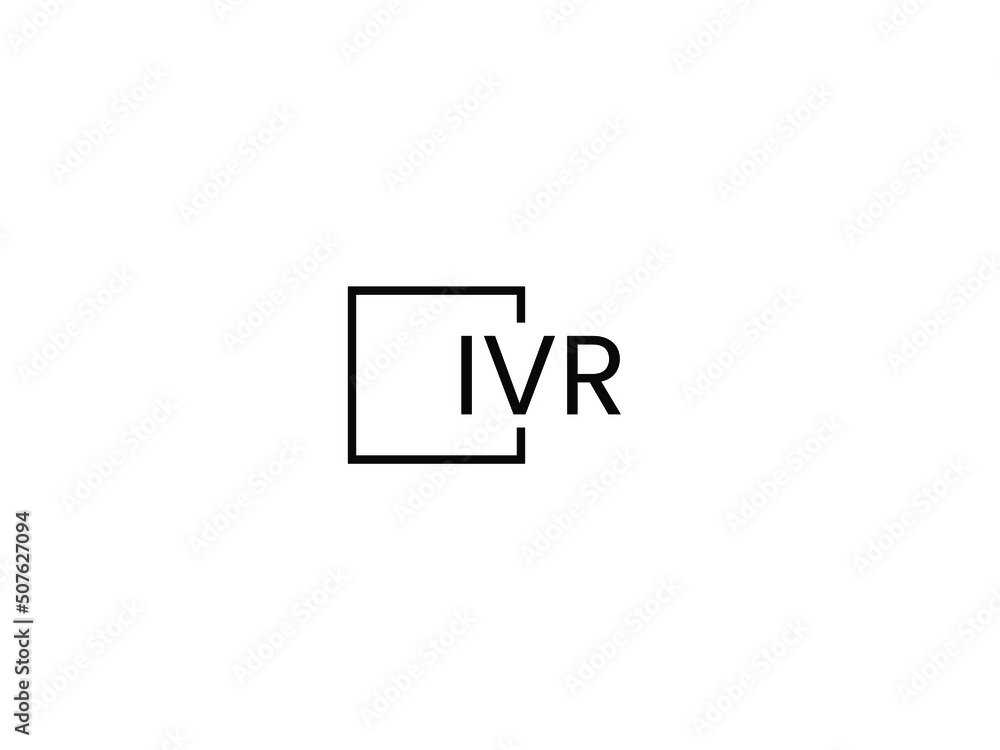 IVR letter initial logo design vector illustration IVR letter initial logo design vector illustration