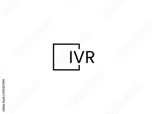 IVR letter initial logo design vector illustration