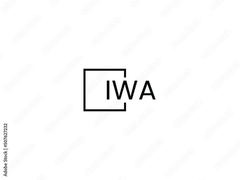 Obraz premium IWA letter initial logo design vector illustration