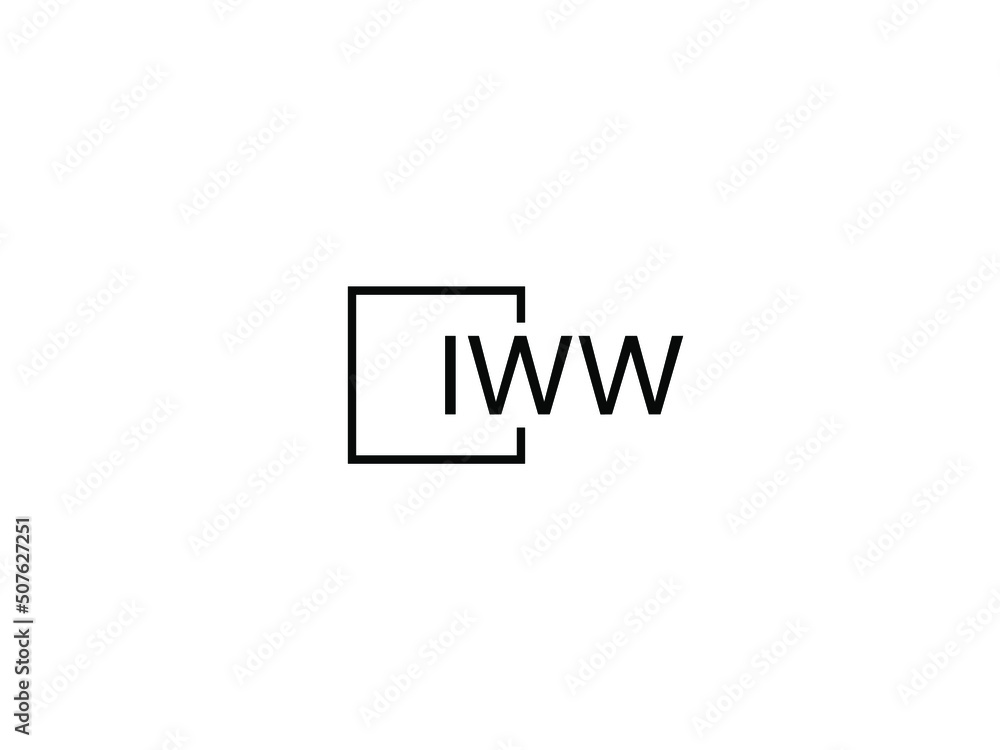 Obraz premium IWW letter initial logo design vector illustration