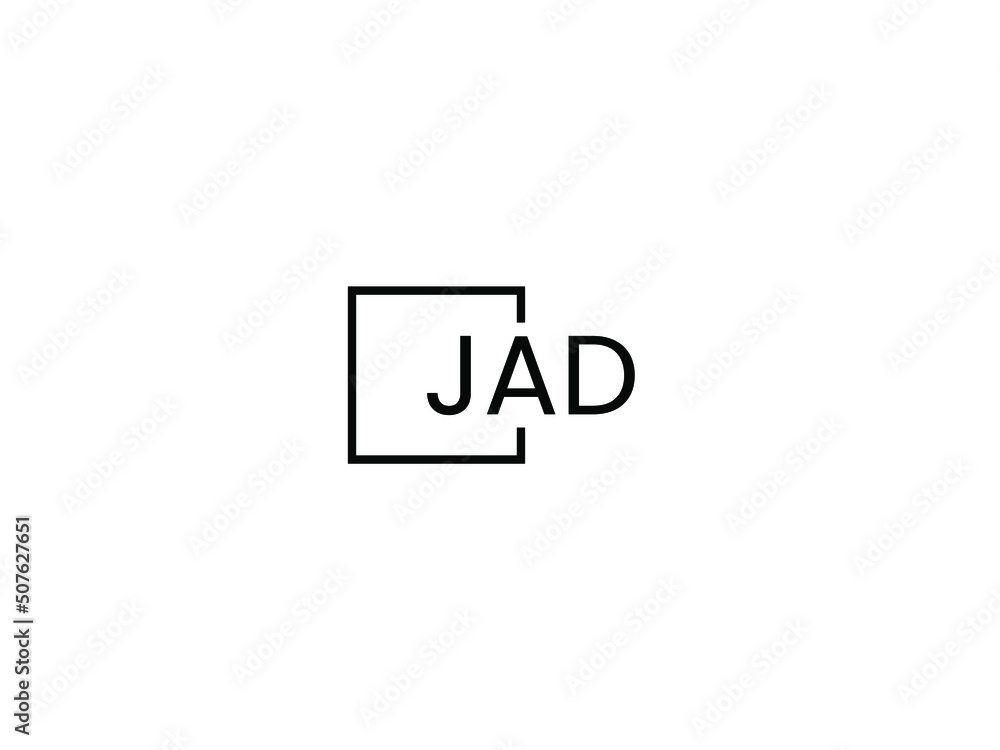 JAD letter initial logo design vector illustration JAD letter initial logo design vector illustration